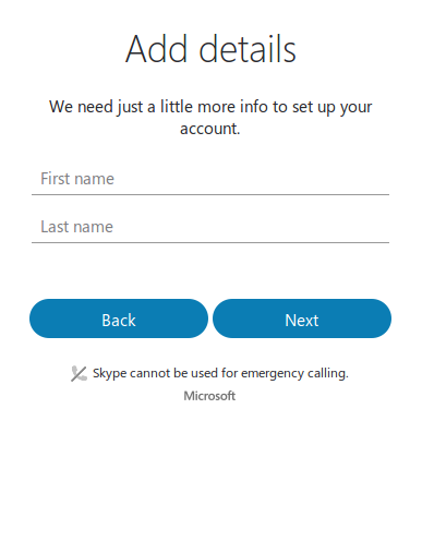Skype Account erstellen Step 3